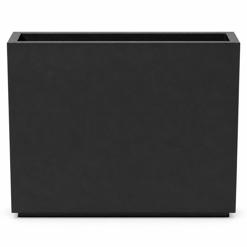 38-Inch Black Rectangular Planter with Removable Insert
