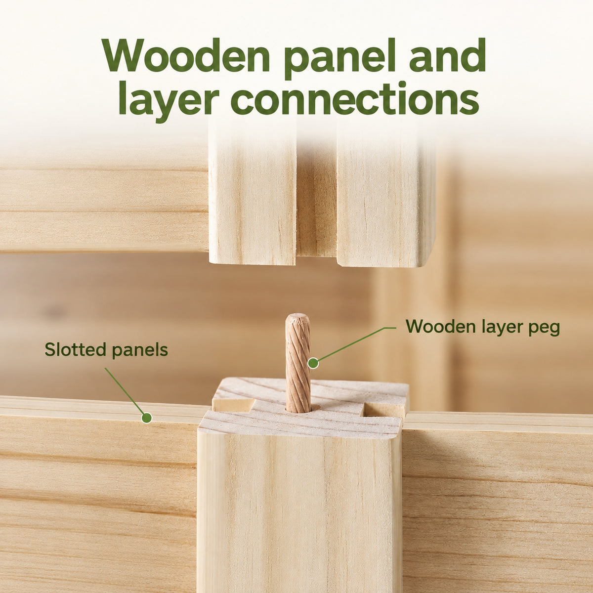3-Tier Wooden Corner Raised Garden Bed with Five Planting Cells